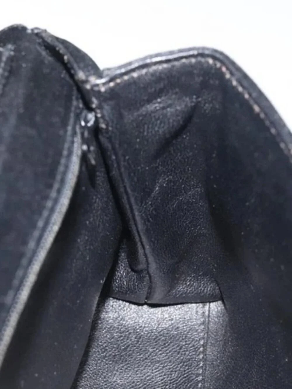 CHANEL Shoulder Bag Silk Black Gold CC Auth 123511